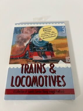 USPS Trains Jumbo postcard set